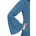 Coat collar Abaya with matching inner- French Blue